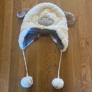 Ram Lamb Sheep Animal Trapper Hat with Tassels